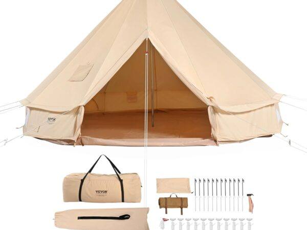 VEVOR Canvas Bell Tent, 4 Seasons Yurt, Canvas Tent for Camping