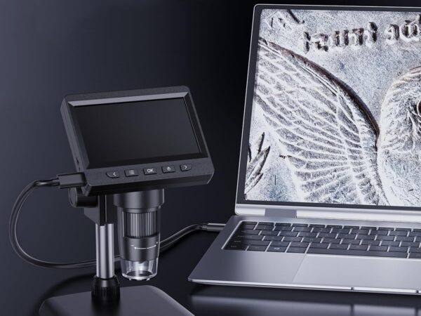 Coin Microscope-LCD Digital Microscope 500X, 1080P Coin Magnifier